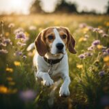 beagle in meadow