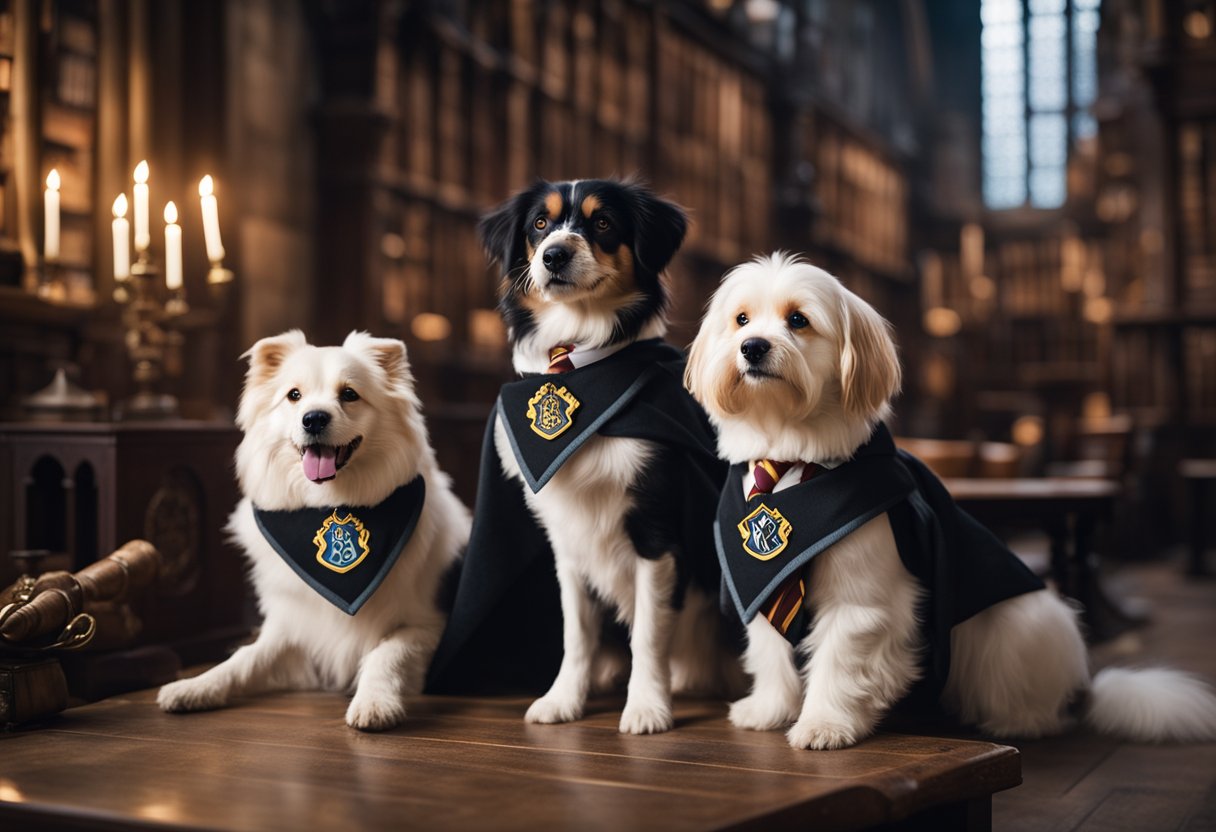 dogs in harry potter costumes