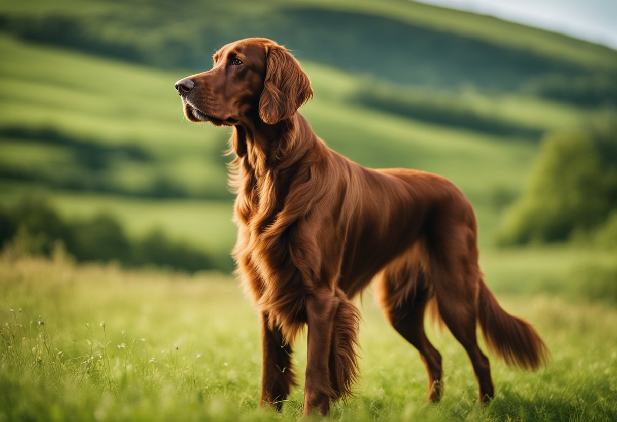 irish dog in countryside