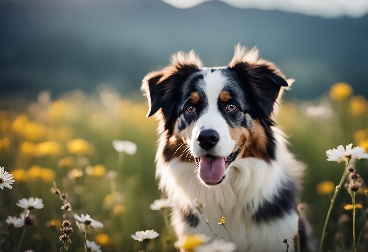 dog in field