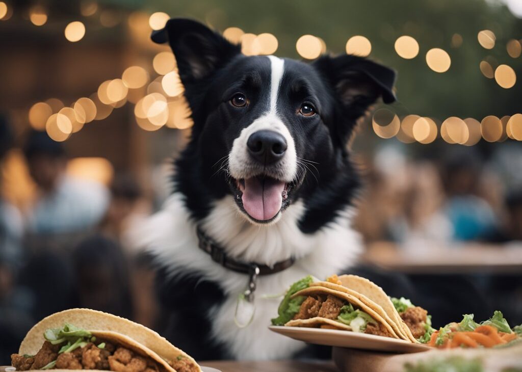 dog with tacos