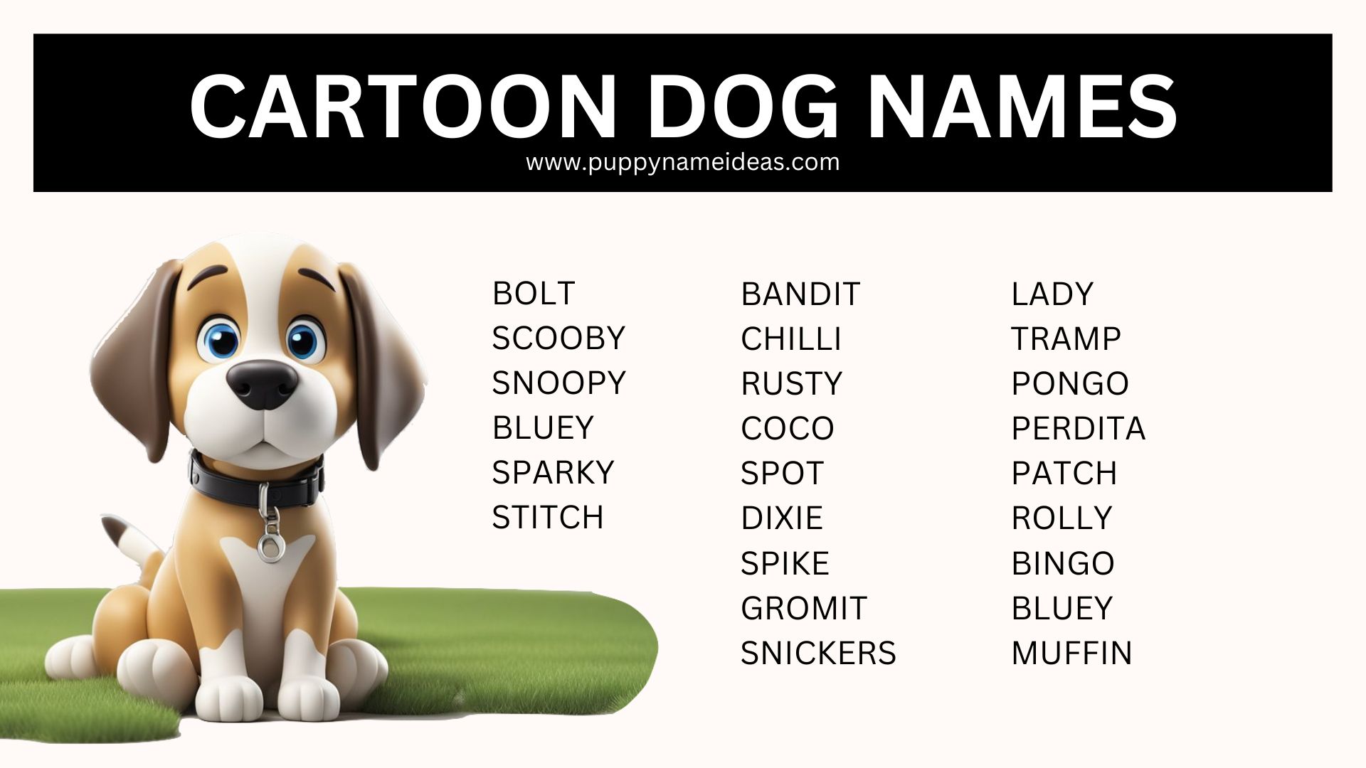 old dog cartoon name list