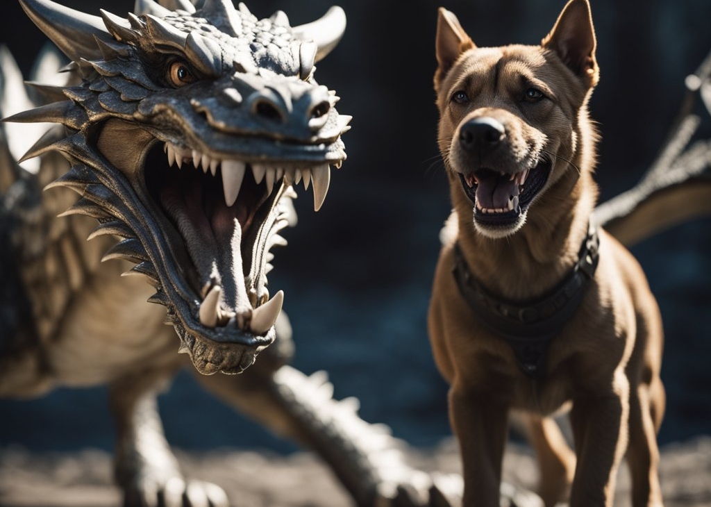 dog with dragon