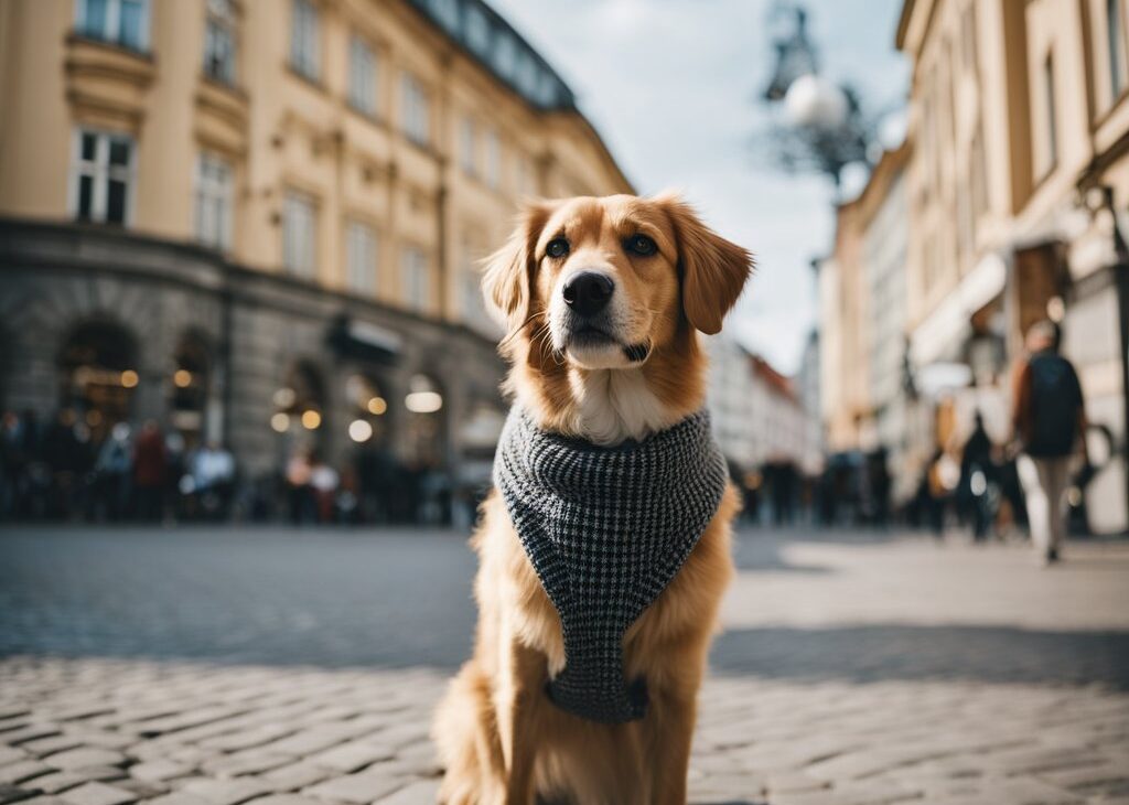 dog in a german city 