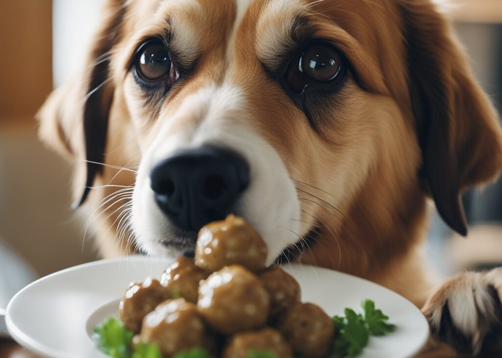 dog with swedish meatballs