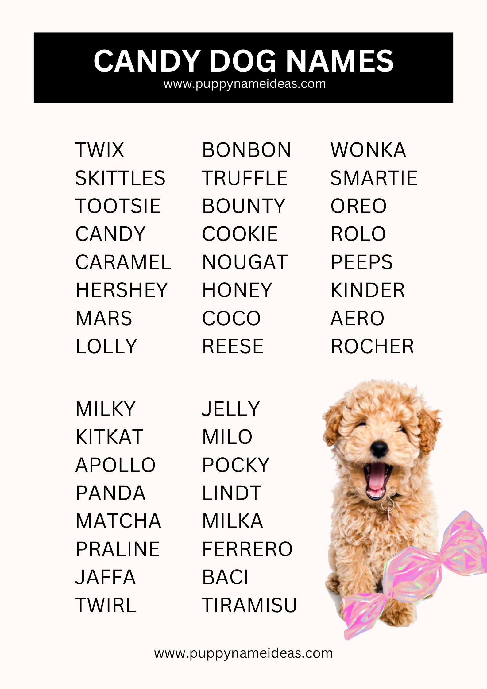 List Of Candy Dog Names