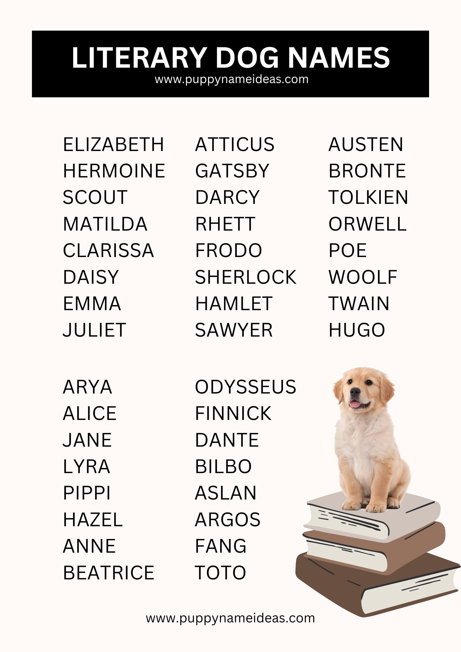 list of literary dog names