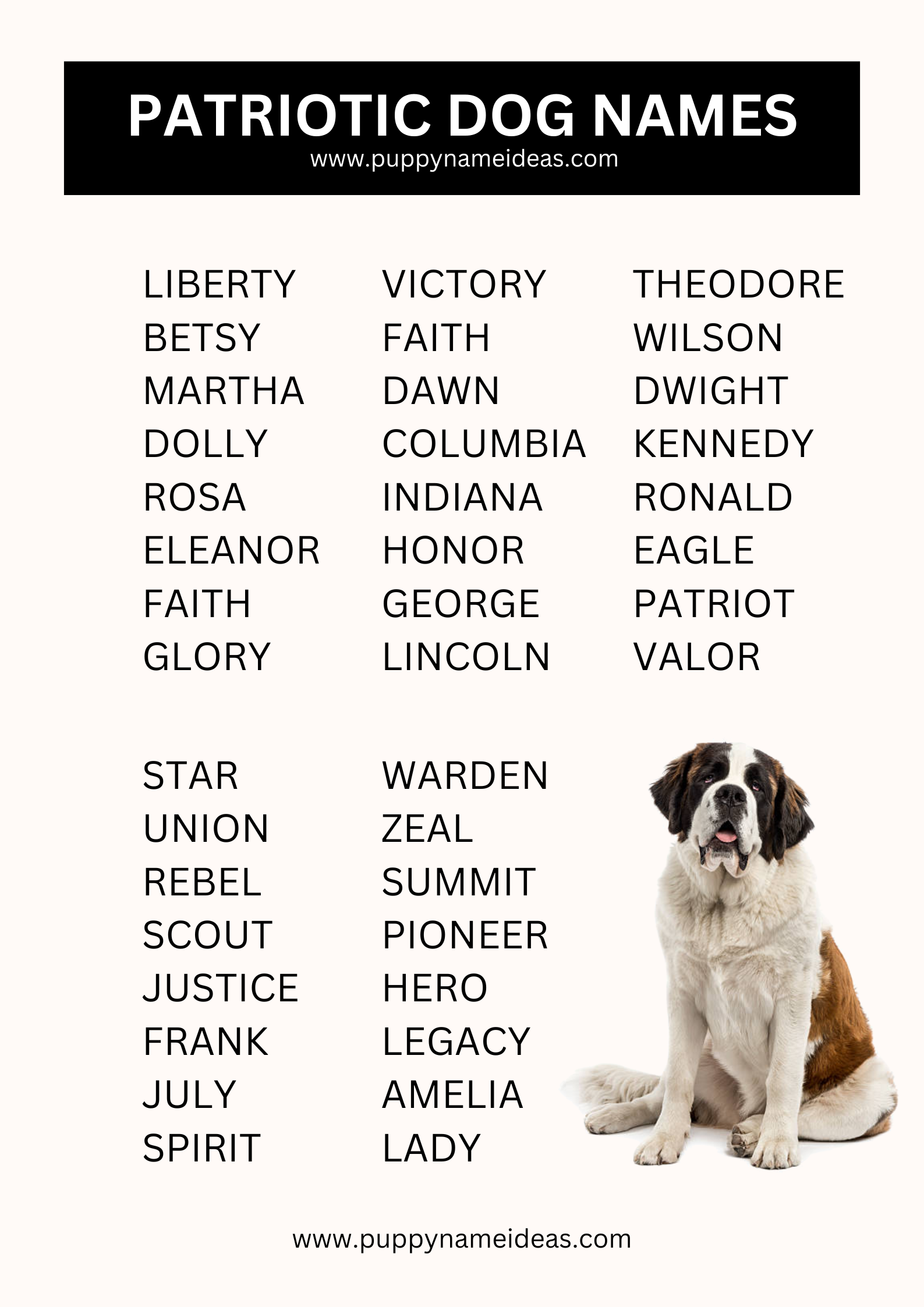 List Of Patriotic Dog Names