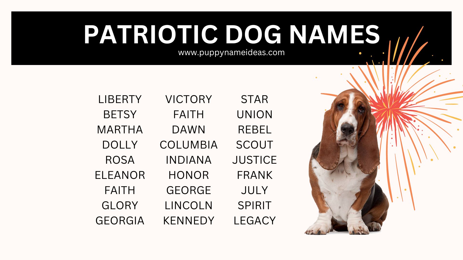 120+ Patriotic Dog Names