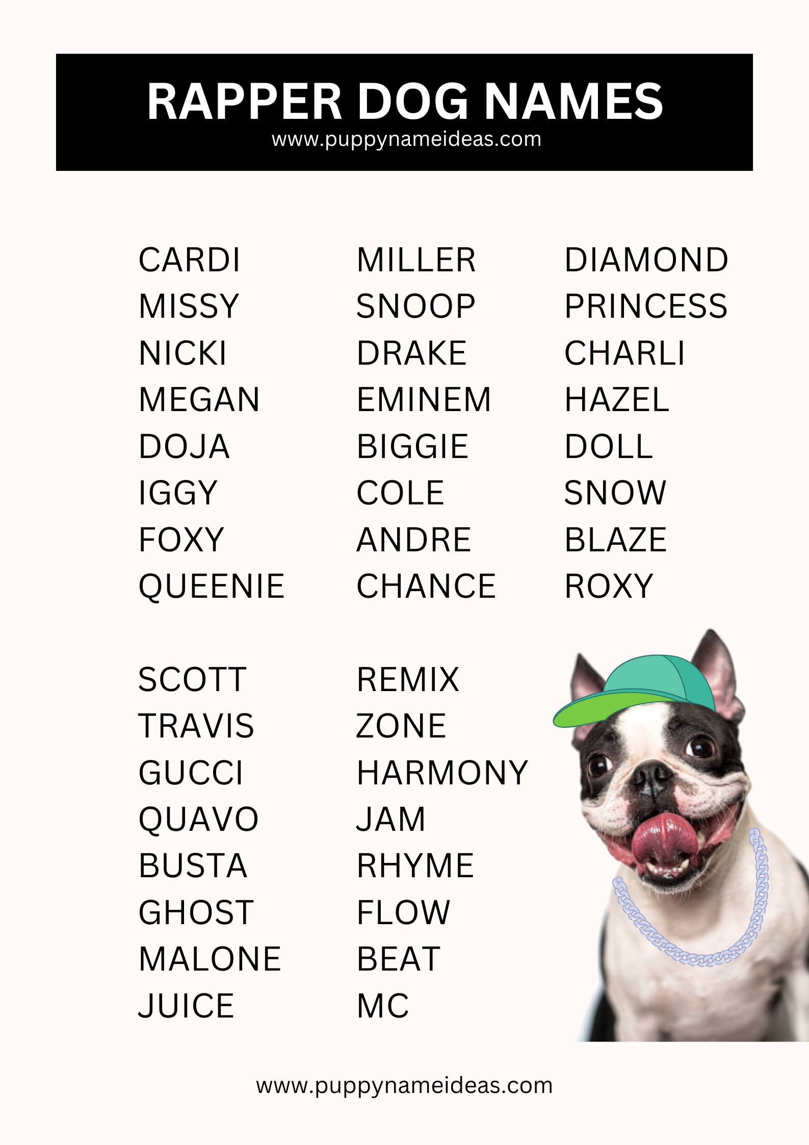 List Of Rapper Dog Names