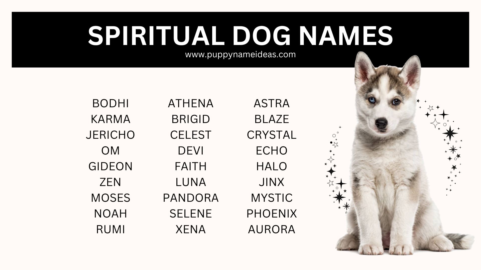 list of spiritual dog names