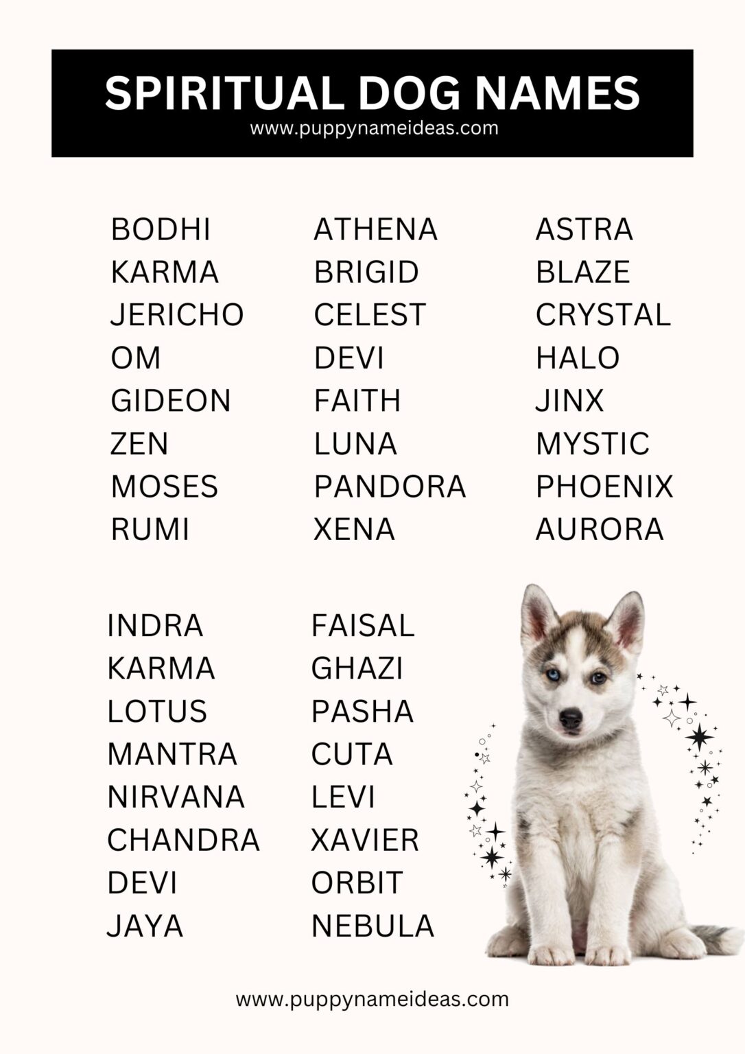 210+ Spiritual Dog Names - Puppy Name Ideas