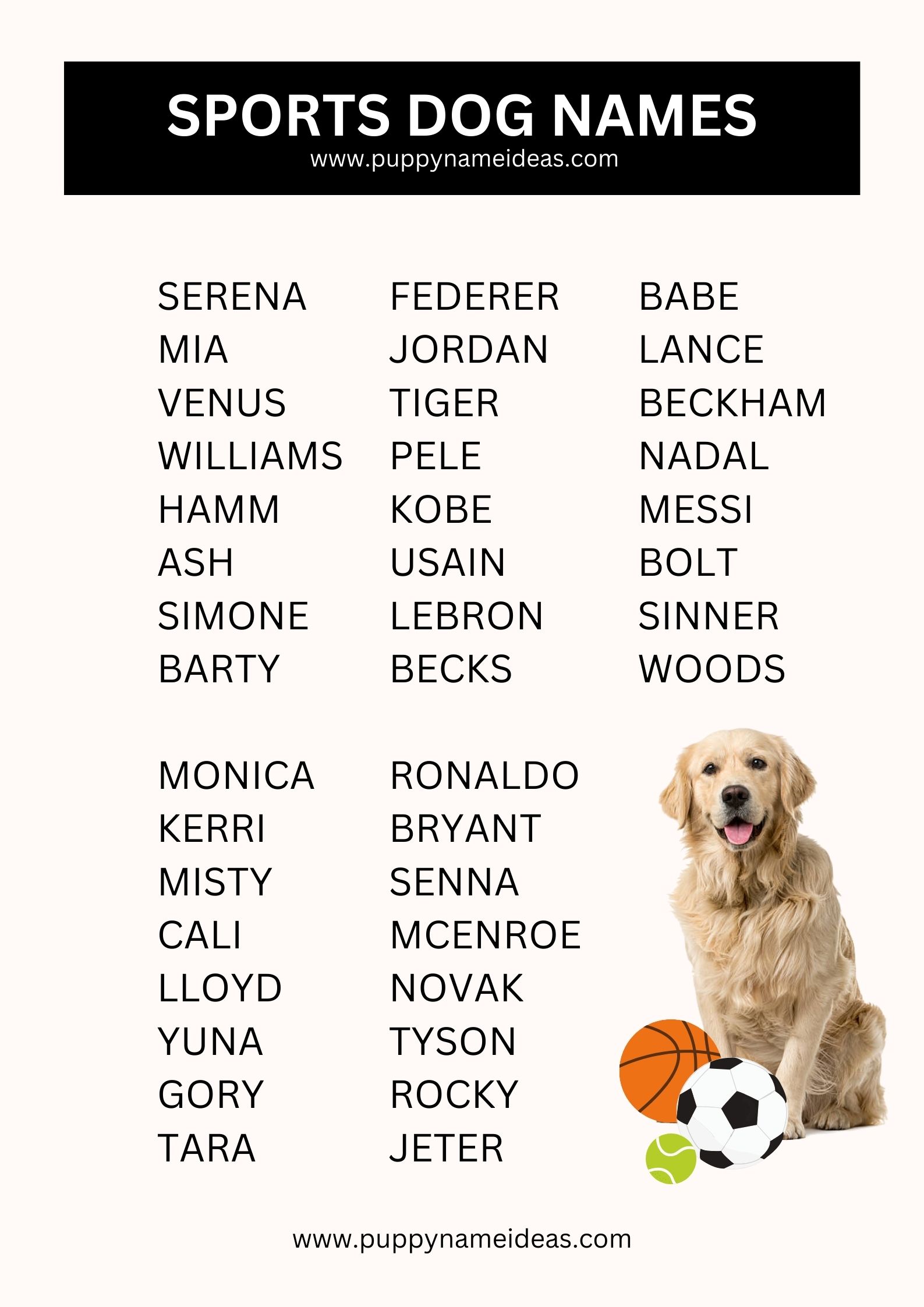 List Of Sports Dog Names