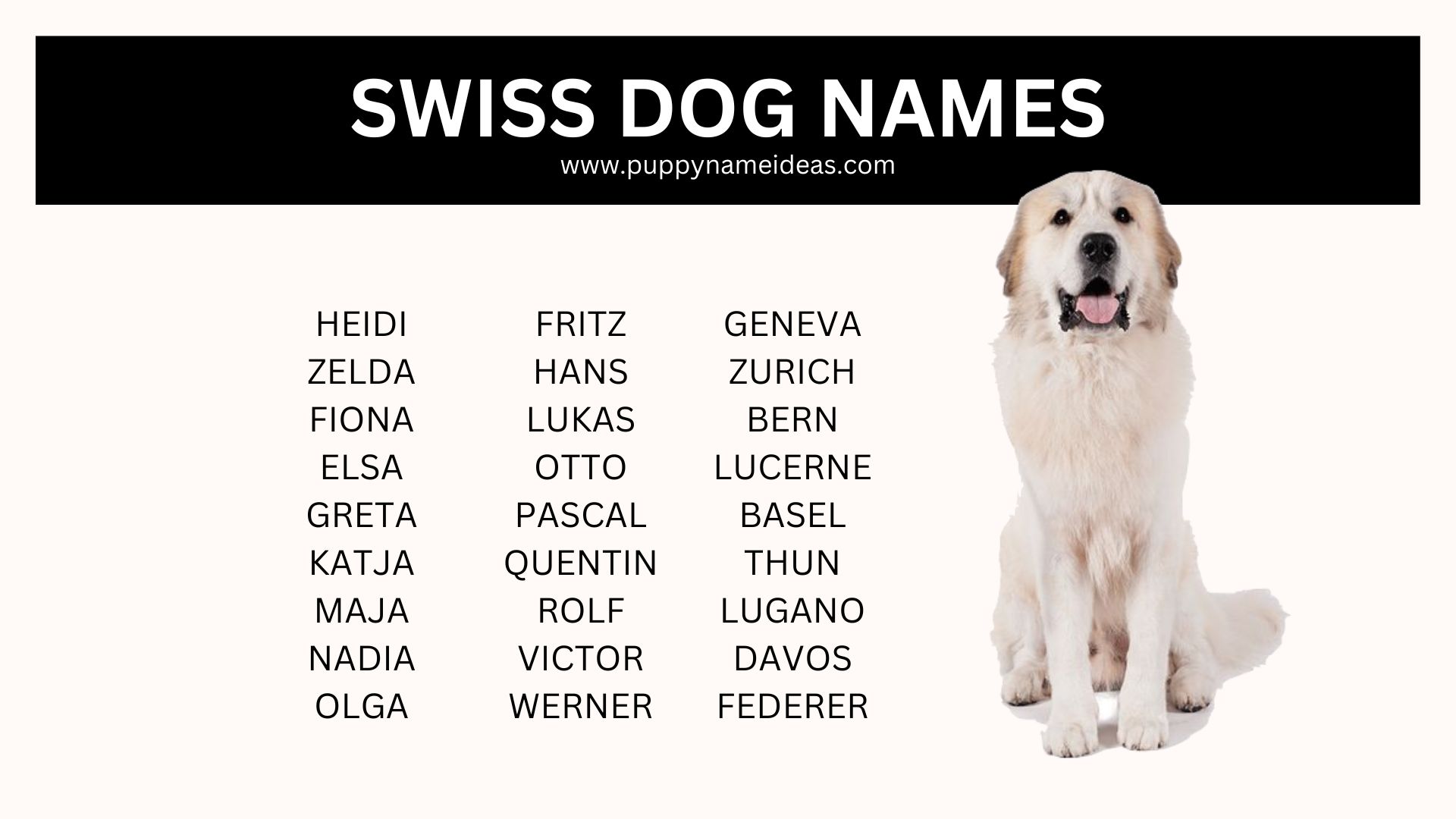 list of swiss dog names