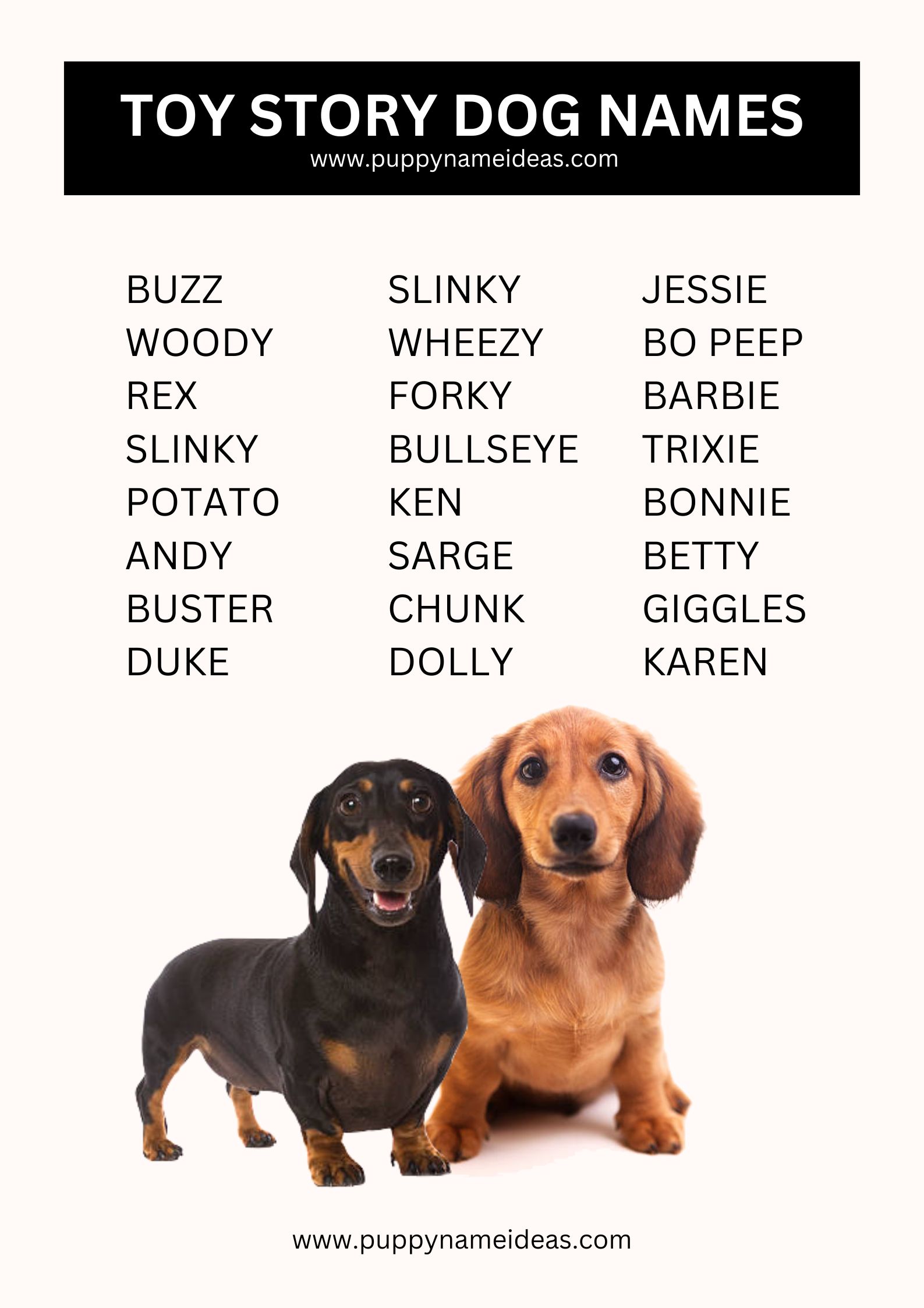 List Of Toy Story Dog Names
