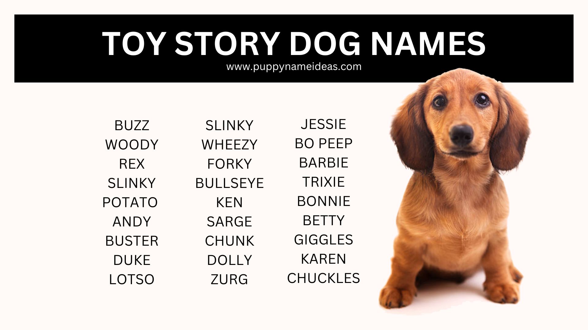 list of toy story dog names