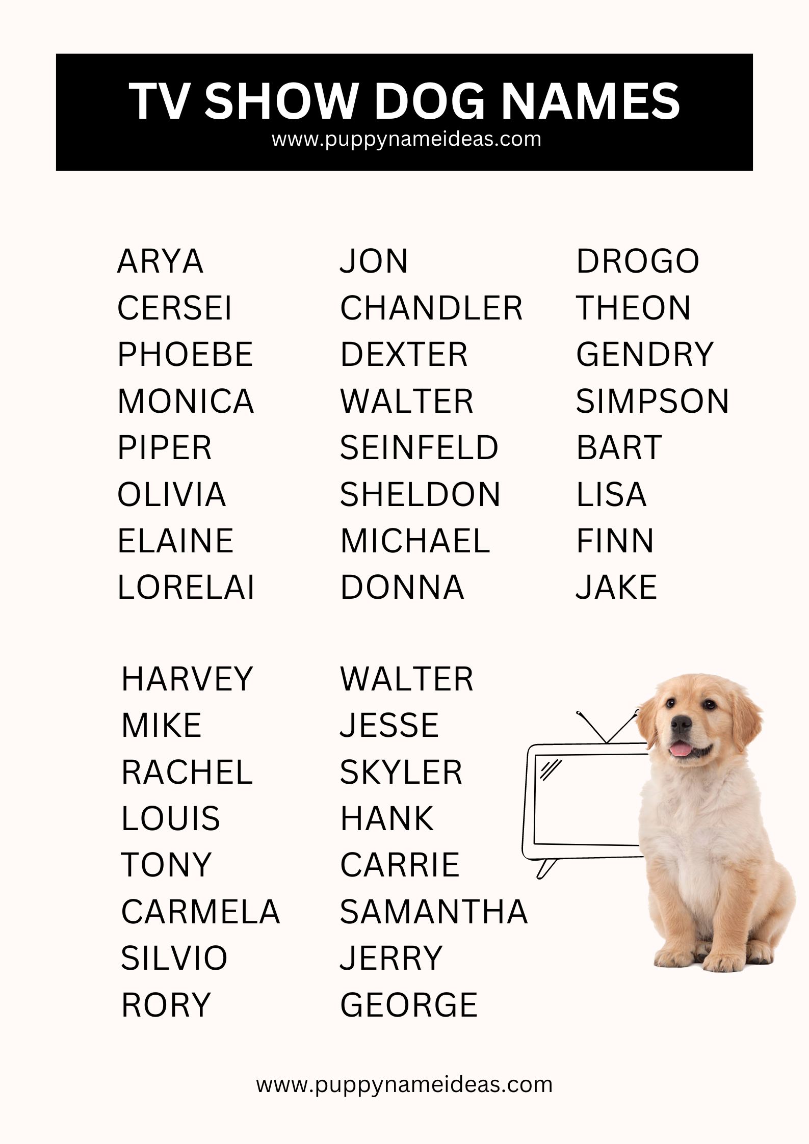 List of TV Show Dog Names