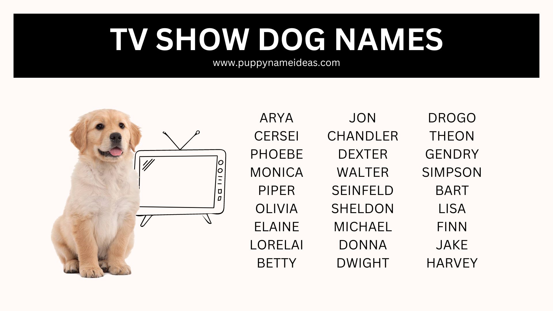 list of dog names from TV shows